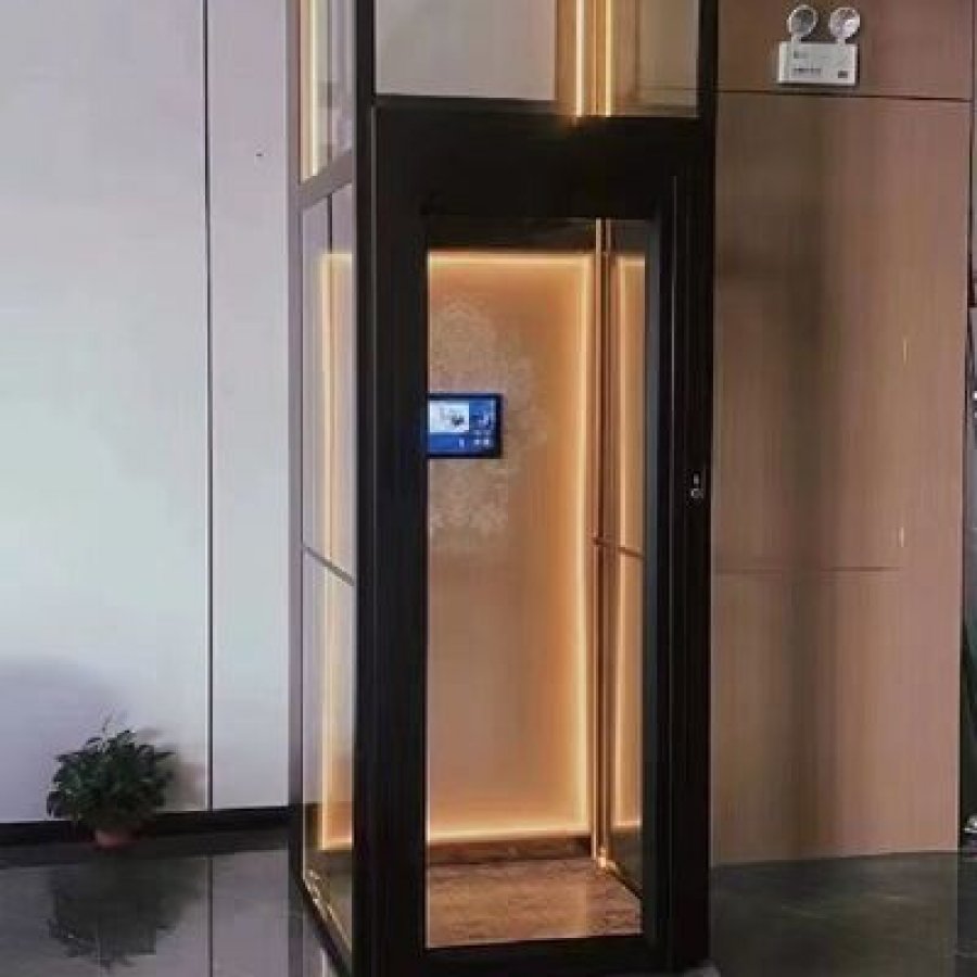 Stainless-Steel Hydraulic Home Elevator – 5 Stops, Microprocessor Controlled