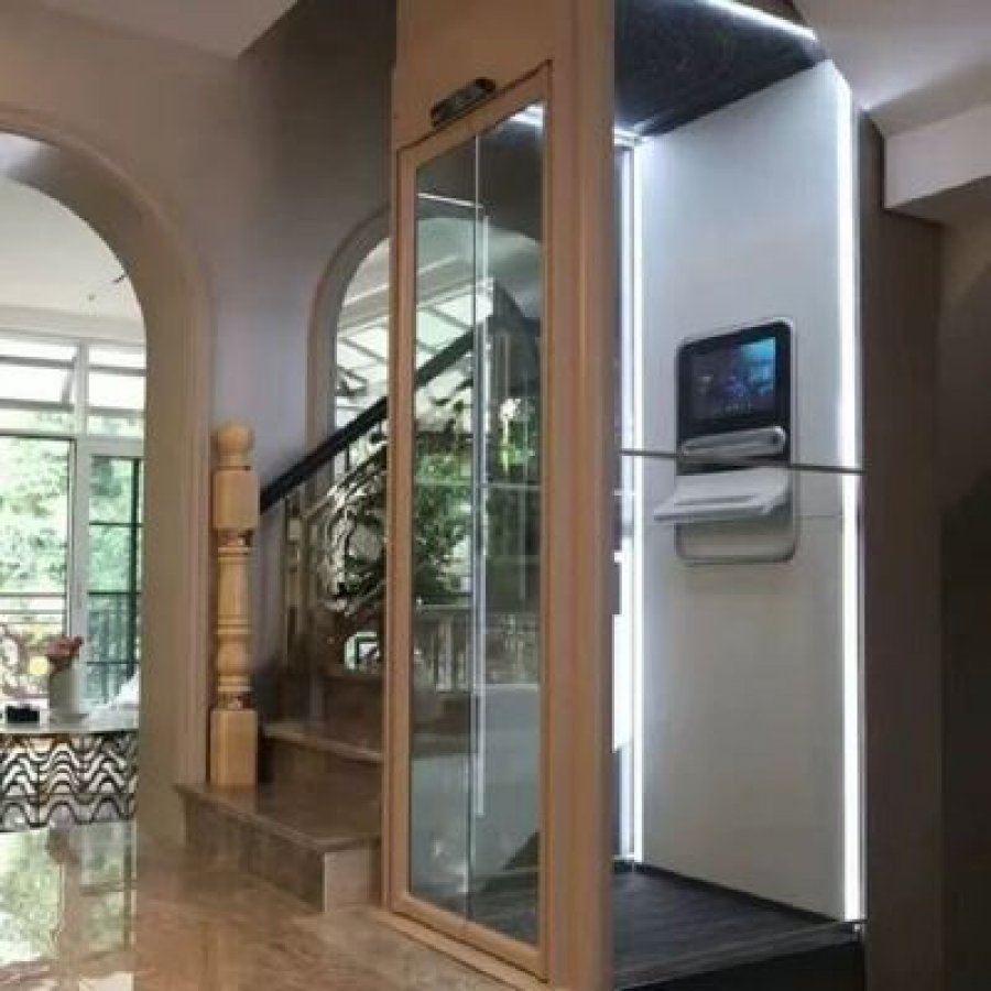 Extra-Safety Hydraulic Home Elevator with Automatic Sliding Doors