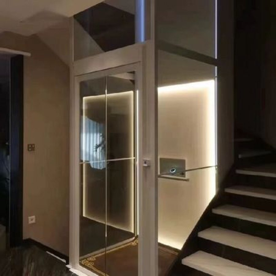 304 Stainless-Steel Cabin Hydraulic Home Elevator – Single-Phase 220 V