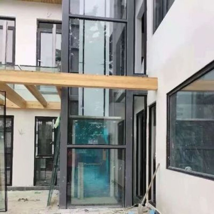 5-Stop Pitless Hydraulic Home Elevator with Automatic Doors
