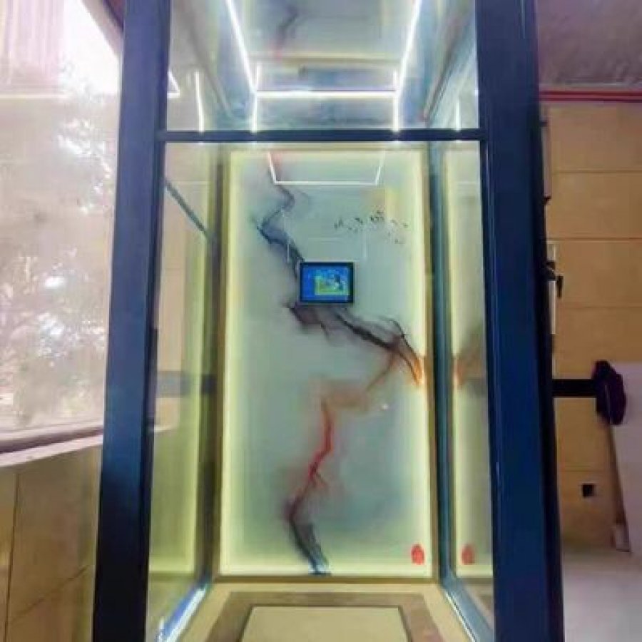 2.2 Kw Motor Stainless Steel Frames of Cabin Hydraulic Elevators for Heavy Duty