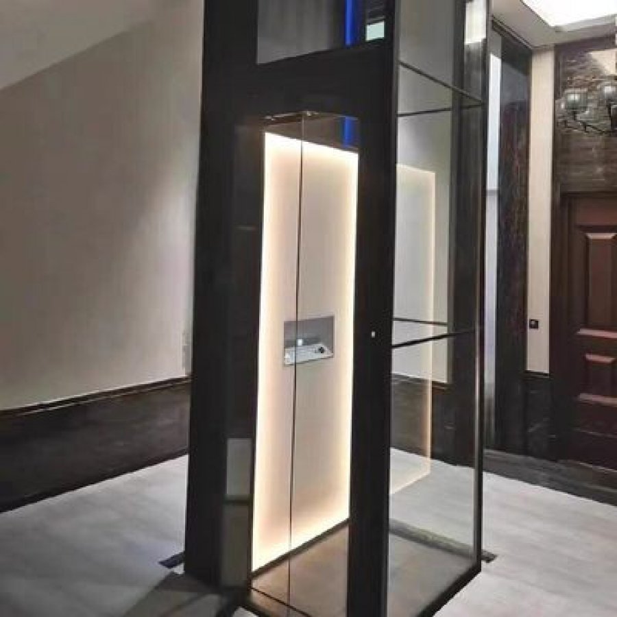 Glass Panoramic Hydraulic Elevator for Villas