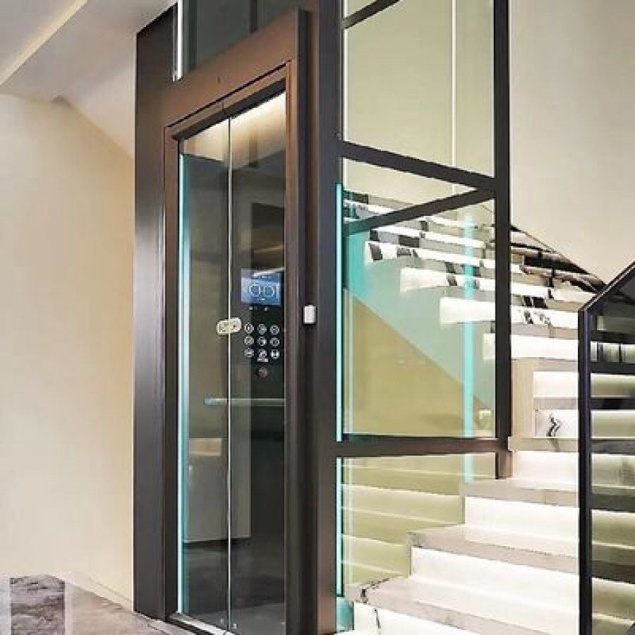Gearless Traction Home Elevator – Up to 30 m, 0.6 m/s, 400–1000 kg