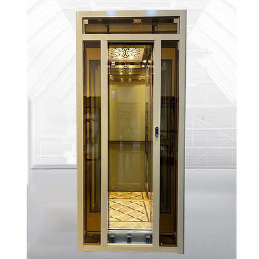 Automatic-Door Gearless Traction Elevator for Residences